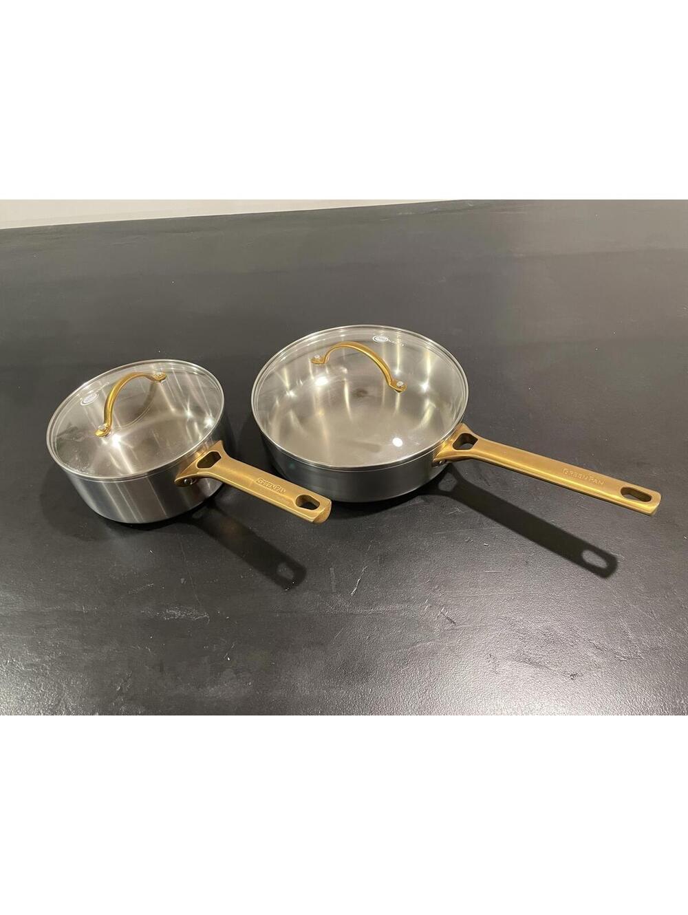 GreenPan Reserve Stainless Steel 3 Qt Sautepan & 2 Qt Sauce Pot With Lids